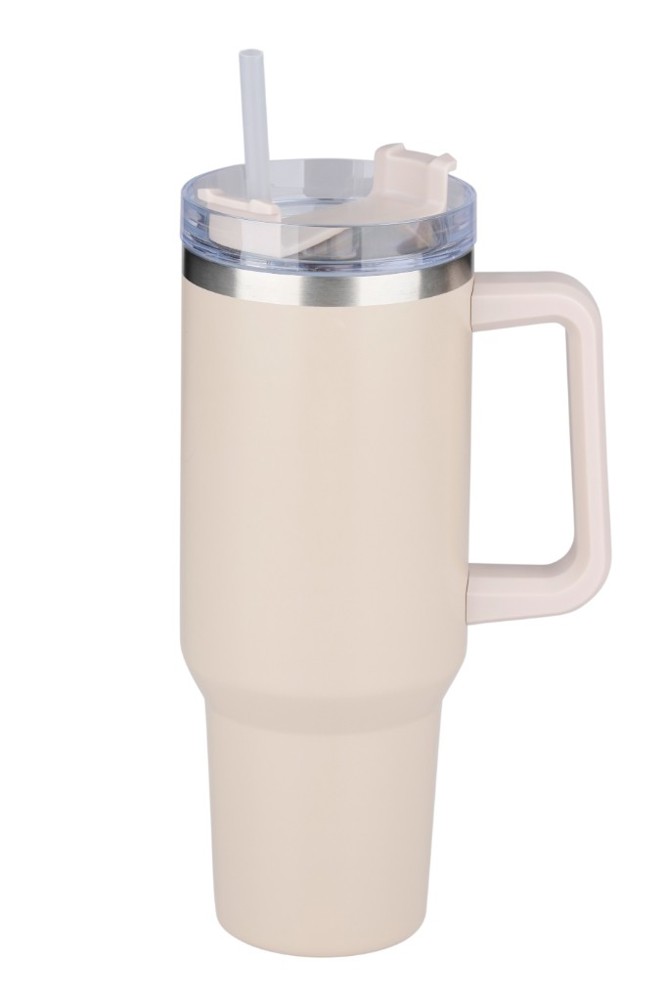 ALPINA Vacuum Mug with Straw 1.2L- Black/White/Beige/Green